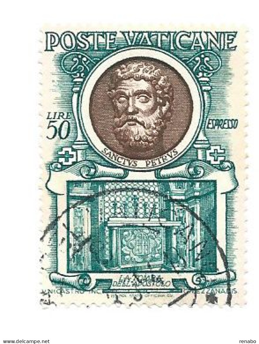 Vaticano 1953 ; Papa E Basilica Di San Pietro, Espresso L. 50 Usato, - Used Stamps