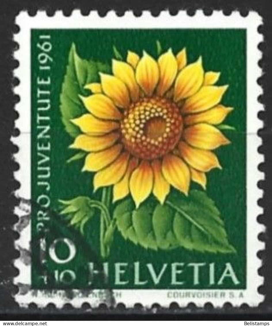 Switzerland 1961. Scott #B309 (U) Sunflower - Usati