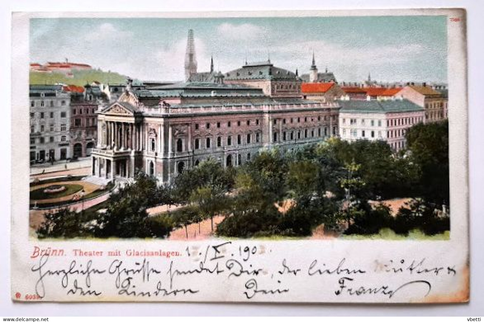 Czech Republic / Böhmen: Brünn (Brno), Theater Mit Glacisanlagen  1902 - Czech Republic