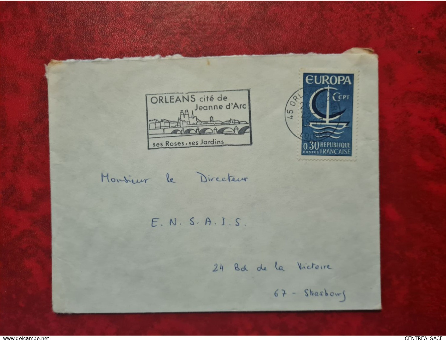 LETTRE FLAMME ORLEANS CITE DE JEANE D'ARC 1967 ORDRE DES GEOMETRES MR ALBERT PELLETIER - Andere & Zonder Classificatie