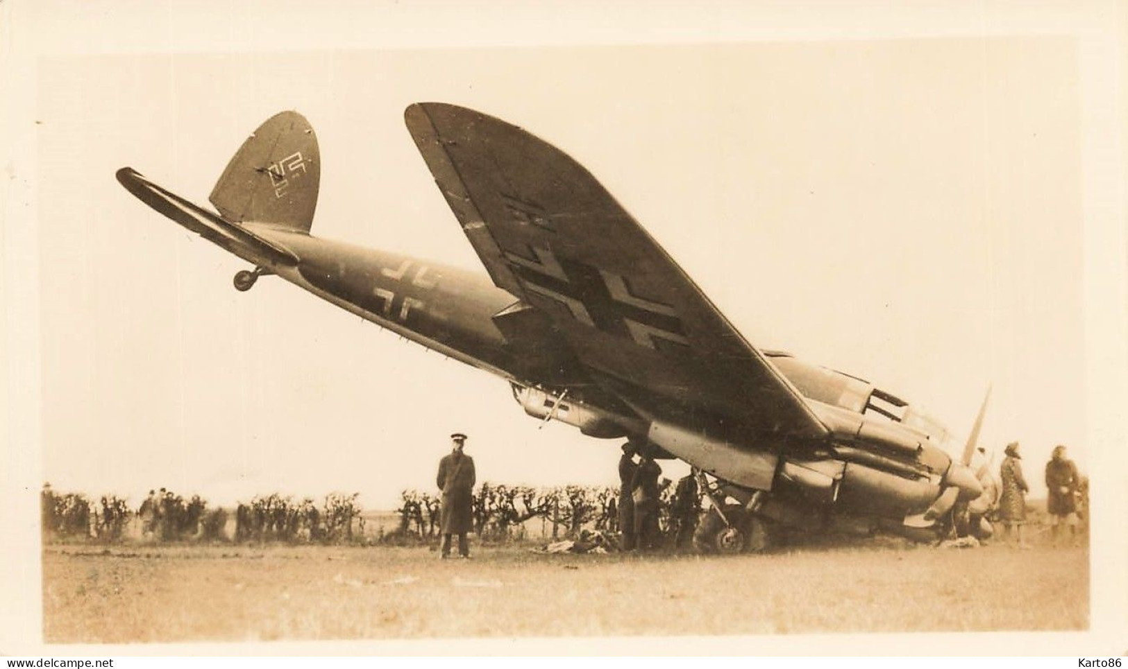 Aviation * Avion Aviateurs Crash ! * Ww2 Guerre 39/45 War * Boche Allemand Nazi * Photo Ancienne 11.5x7cm - 1939-1945: 2ème Guerre