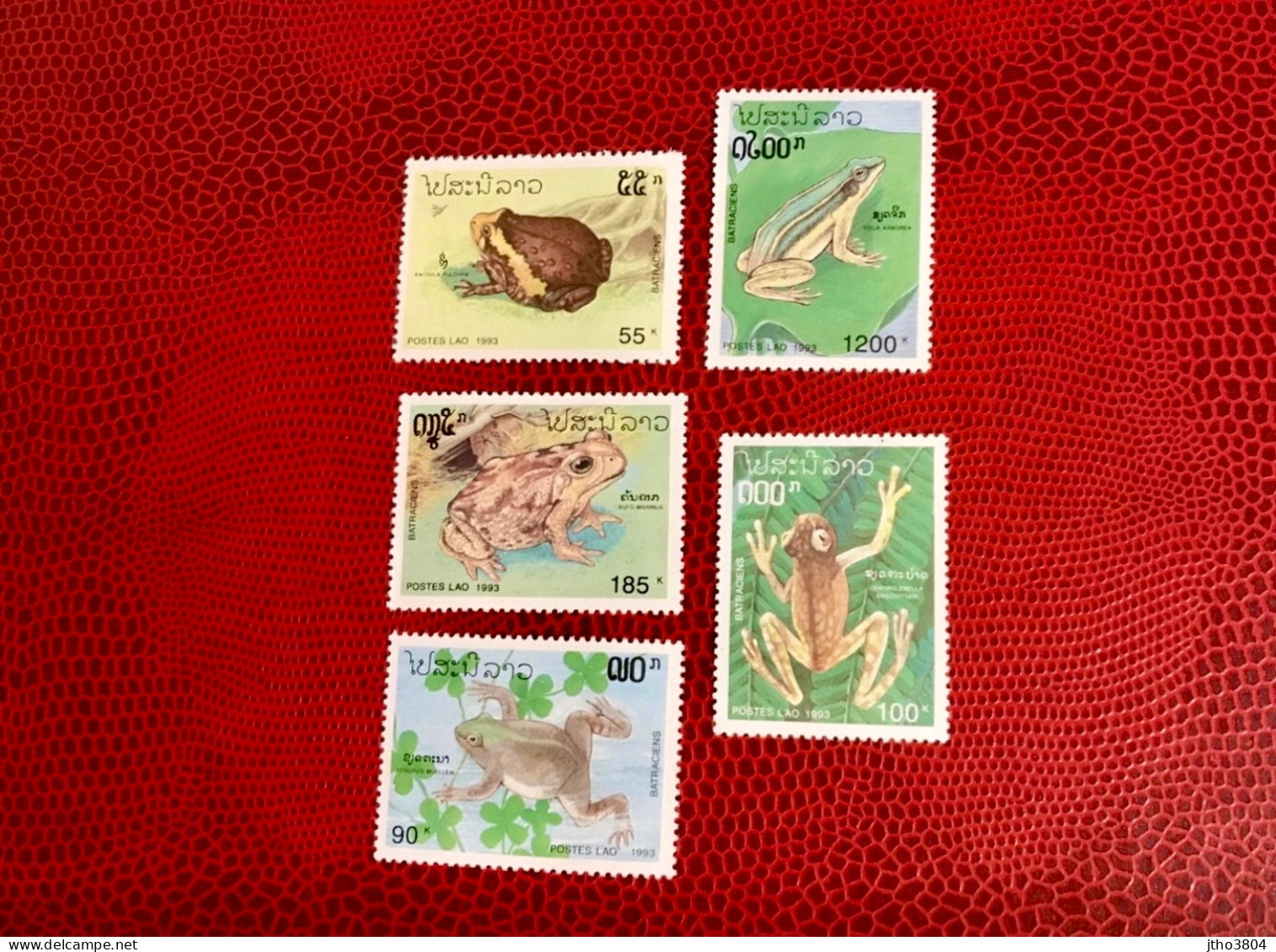 LAOS 1993 Complete 5v Neuf MNH ** YT 1076 / 1080 Reptil Reptile Rettile Schlange - Frogs