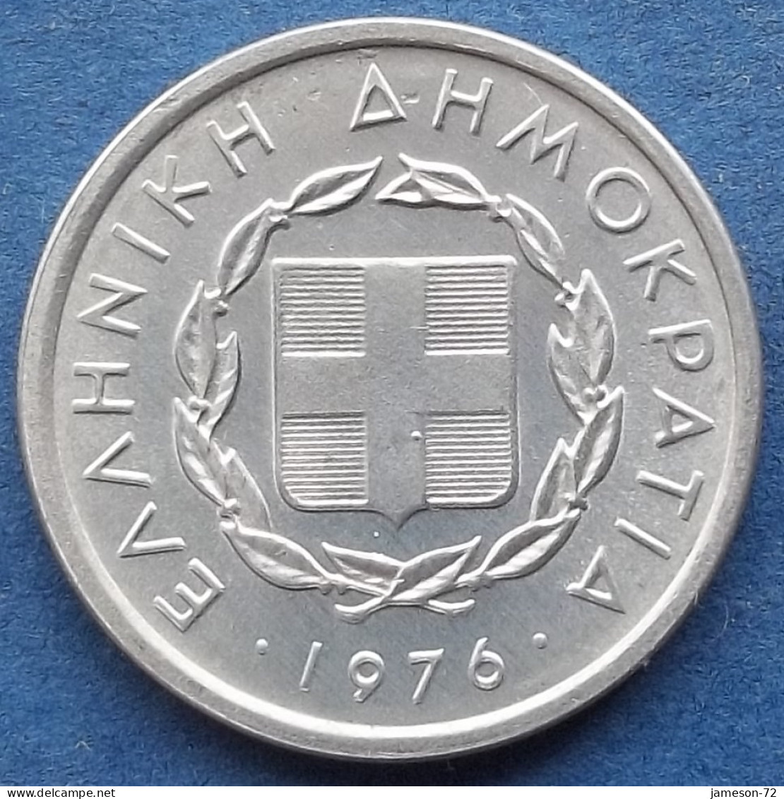 GREECE- 10 Lepta 1976 "bull" KM# 113 Democratic Republic Drachma Coinage (1973-2002) - Edelweiss Coins - Griechenland