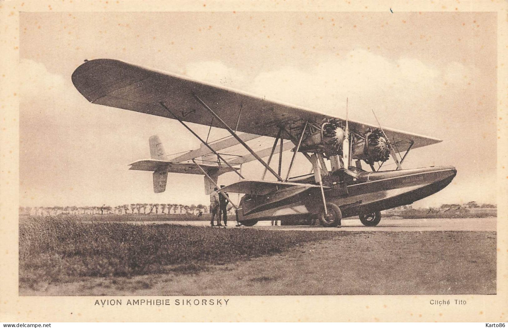 Aviation * Avion Amphibie SIKORSKY * Aviateur Hydravion Sikorsky - Autres & Non Classés