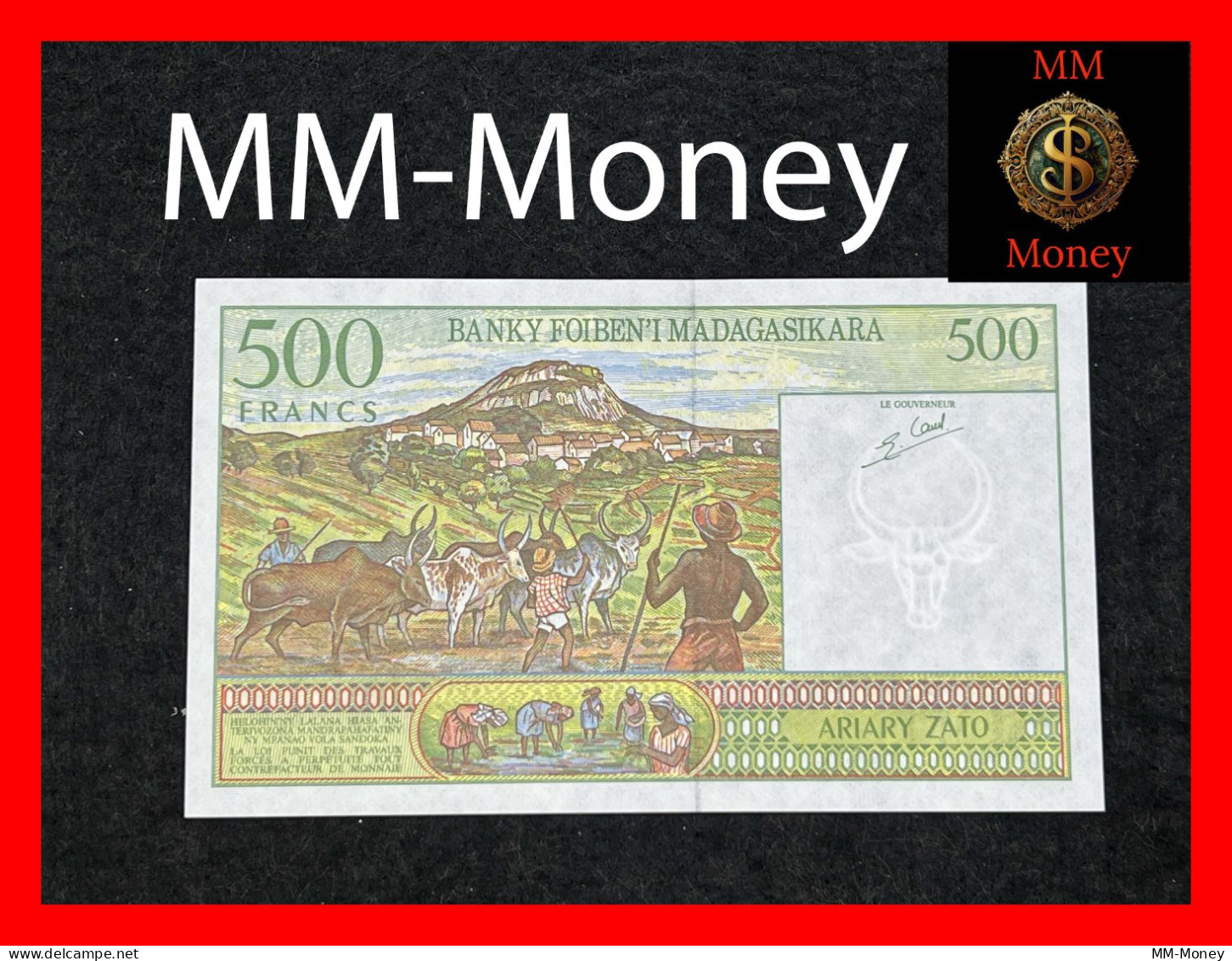 MADAGASCAR  500  Francs  1994  P.  75 B  UNC - Madagaskar