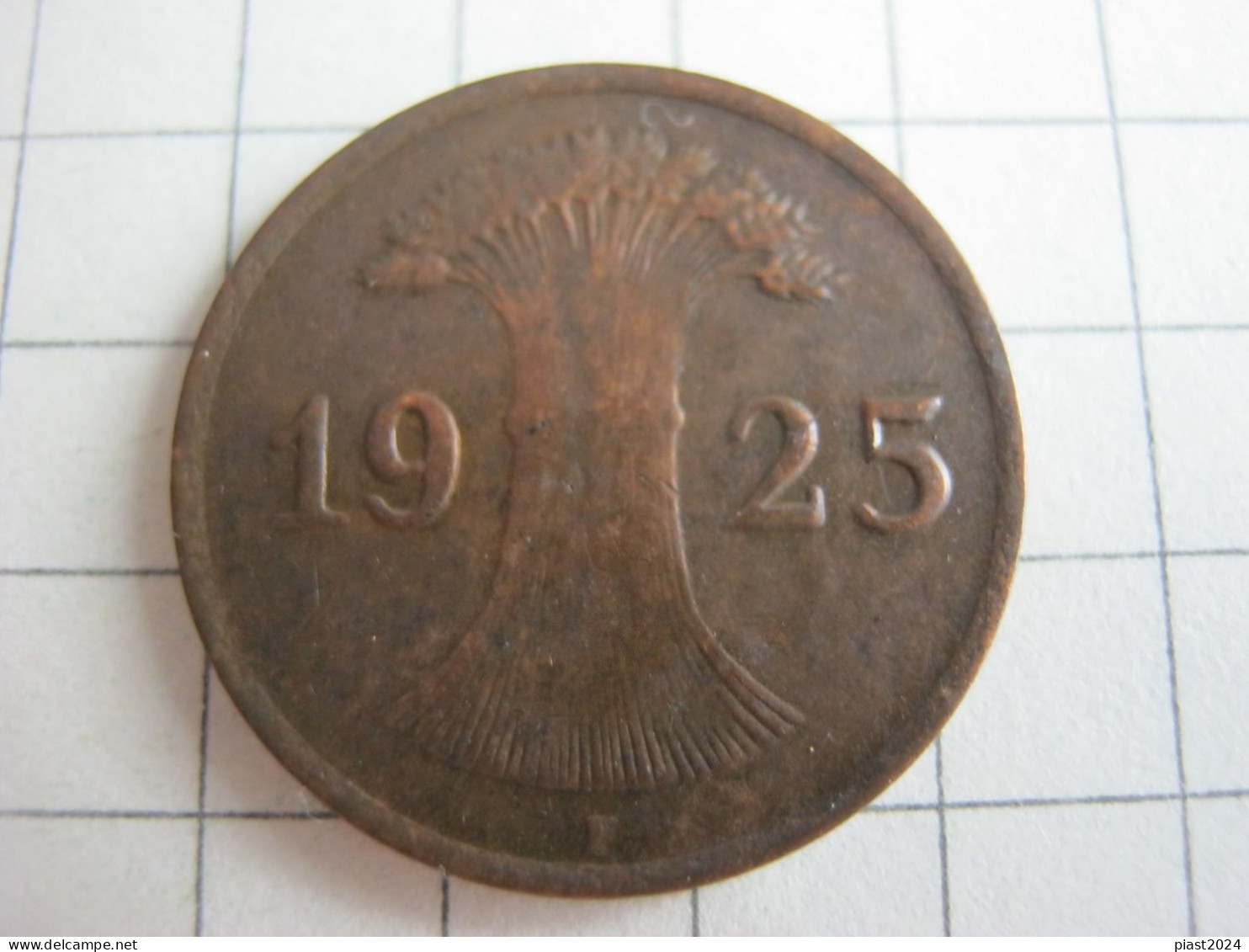 Germany 1 Reichspfennig 1925 F - 1 Rentenpfennig & 1 Reichspfennig
