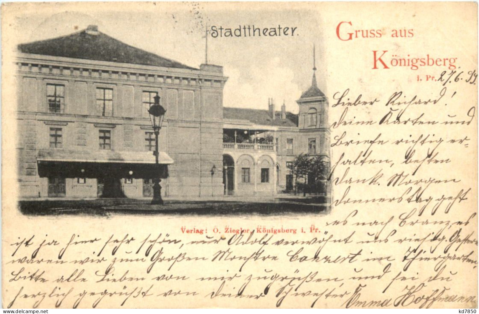 Gruss Aus Königsberg -Stadttheater - Ostpreussen