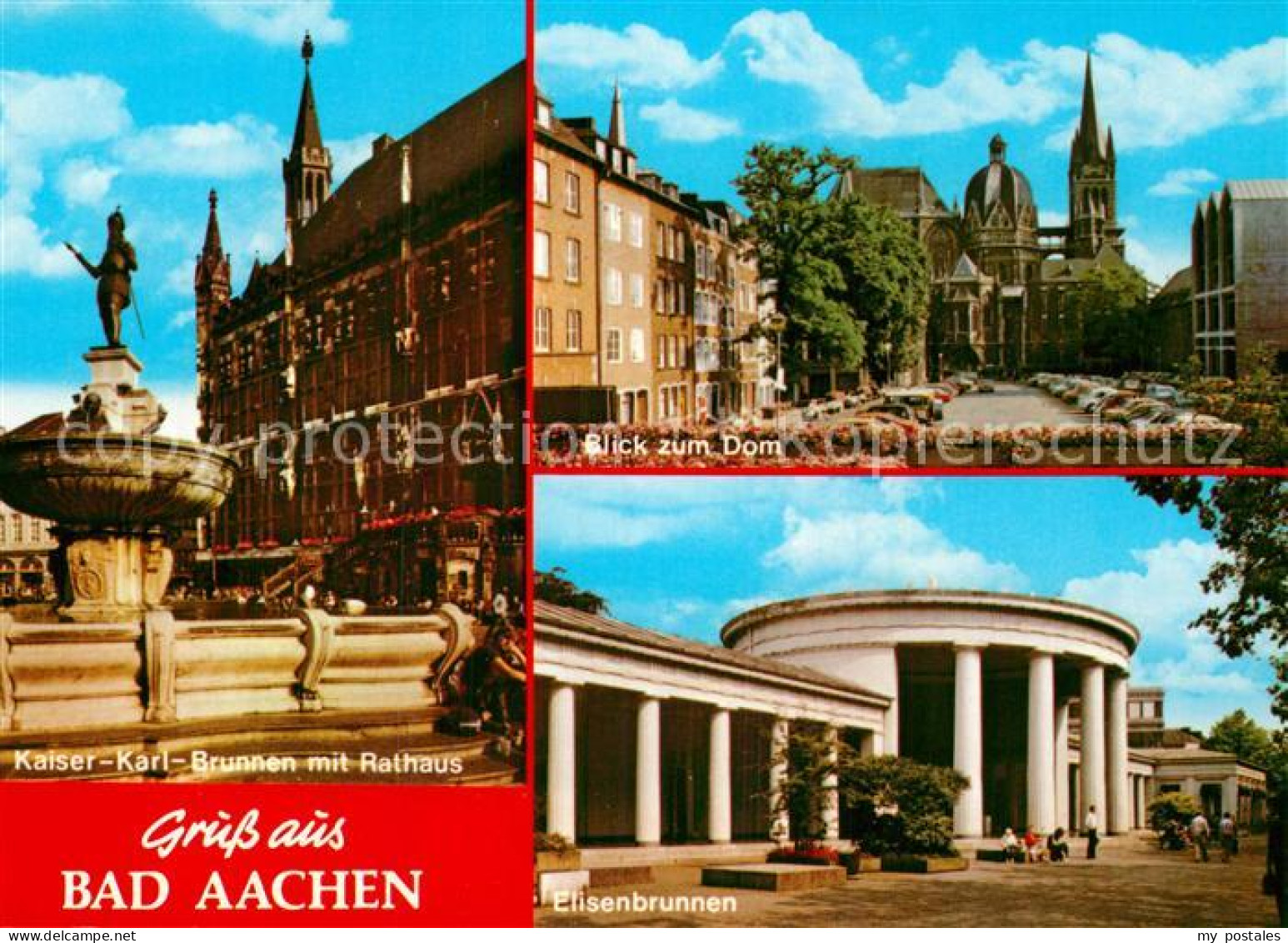 73004275 Bad Aachen Kaiser Karl Brunnen Rathaus Dom Elisenbrunnen Bad Aachen - Aken