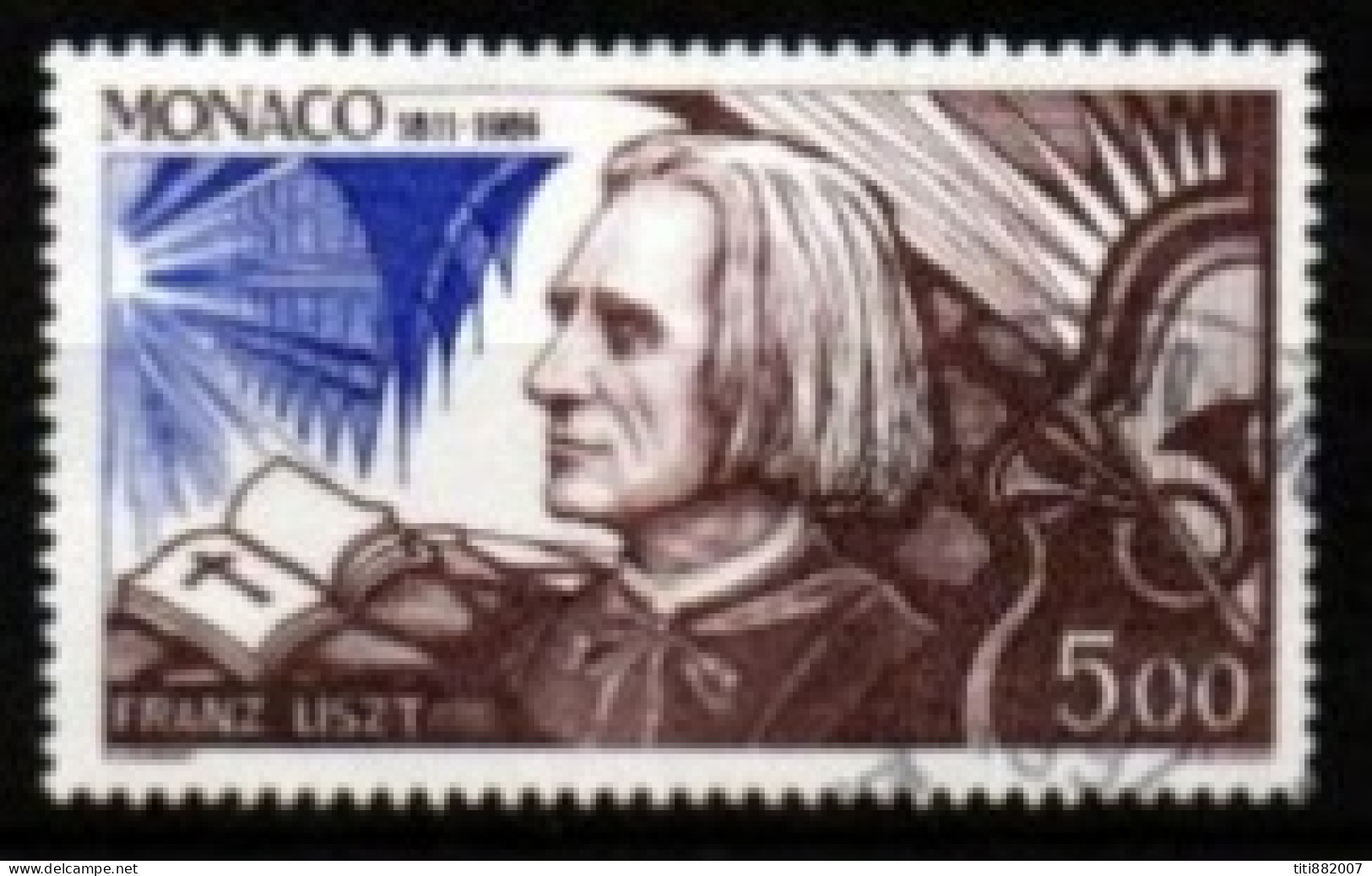 MONACO    -  1986 .   Y&T N° 1548 Oblitéré .   Franz Liszt - Used Stamps