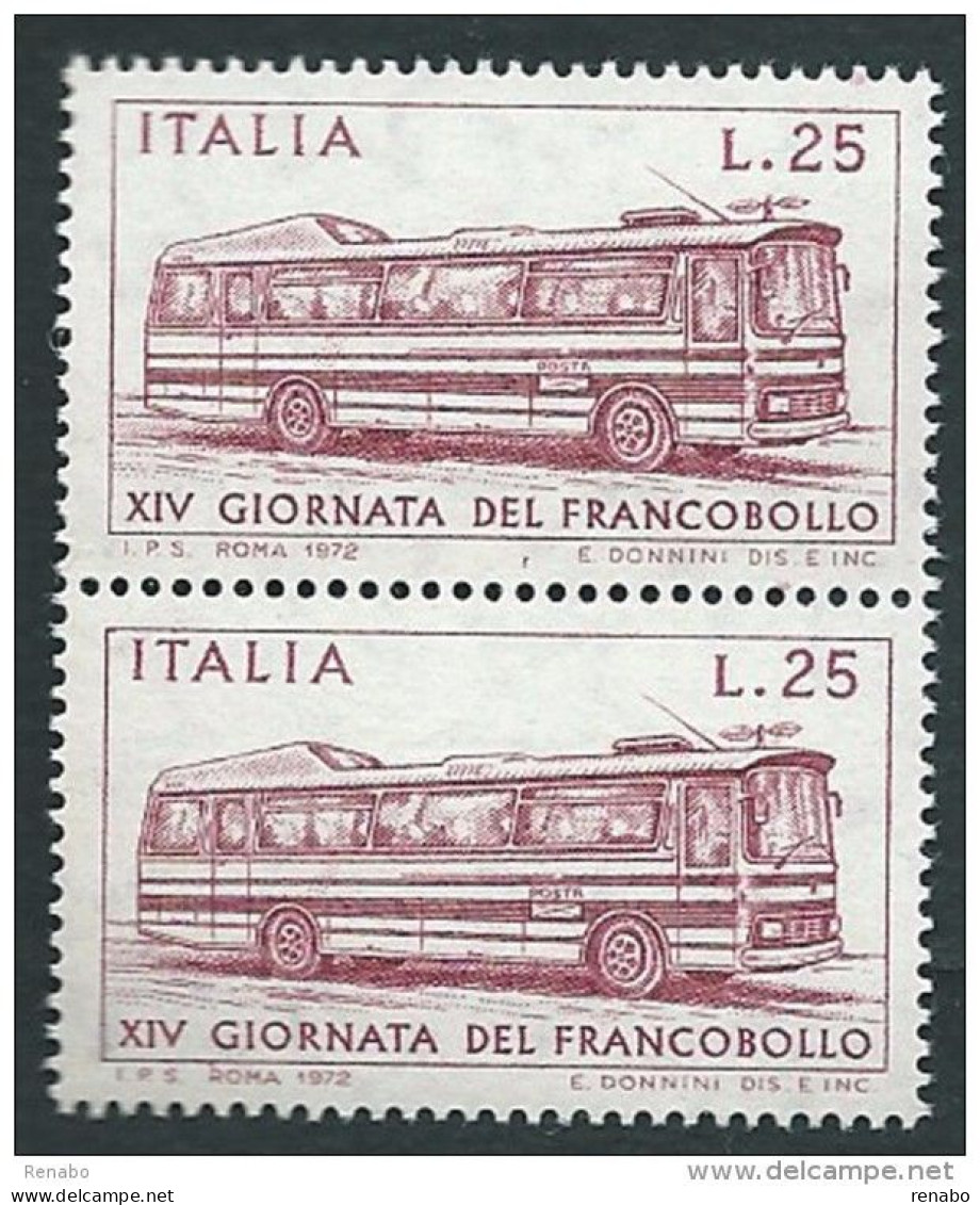 Italia, Italy, Italien, Italie 1972 ; Bus In Coppia Verticale. New. - Bus