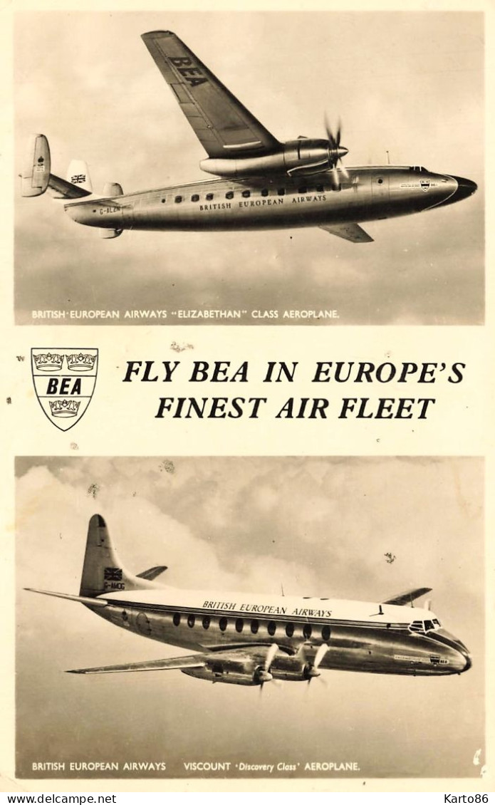 Aviation * Avion Viscount Discovery Class & Elizabethan * British European Airways BEA - Andere & Zonder Classificatie