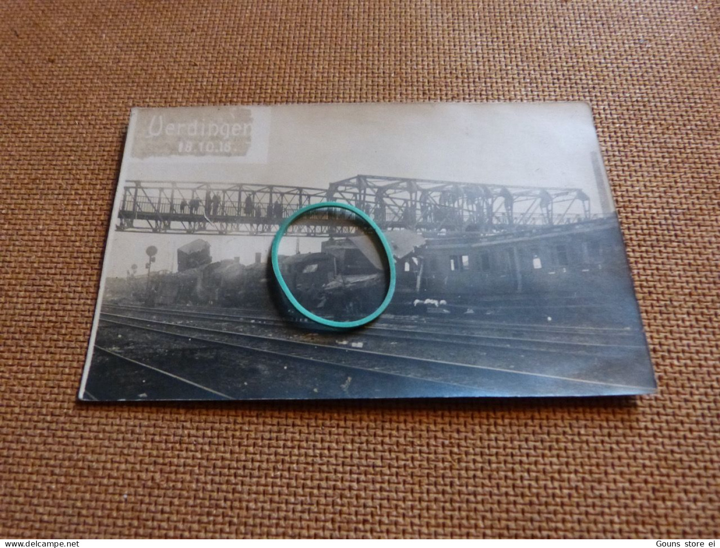 BC29-19 Carte Photo Krefeld Uerdingen 1918 Accident Ferroviaire Eisenbahnunfall Zugunfall Gare Bahnhof - Krefeld