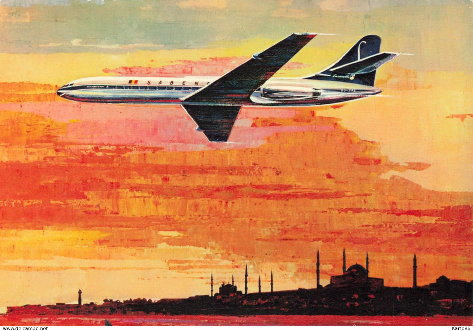 Aviation * Avion Caravelle Jet Continental SABENA Belgian World Airlines * Belgique - Other & Unclassified