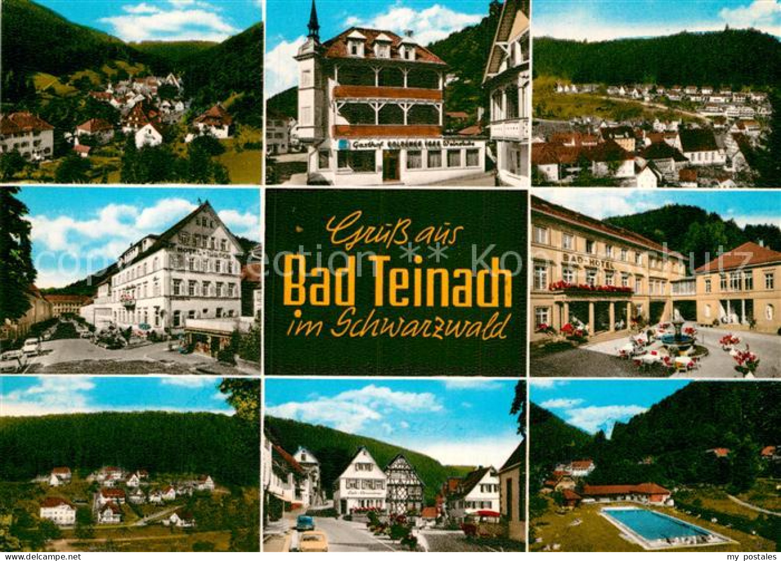 73001417 Bad Teinach-Zavelstein Kurhaus Schwimmbad Teilansicht Brunnen Bad Teina - Andere & Zonder Classificatie