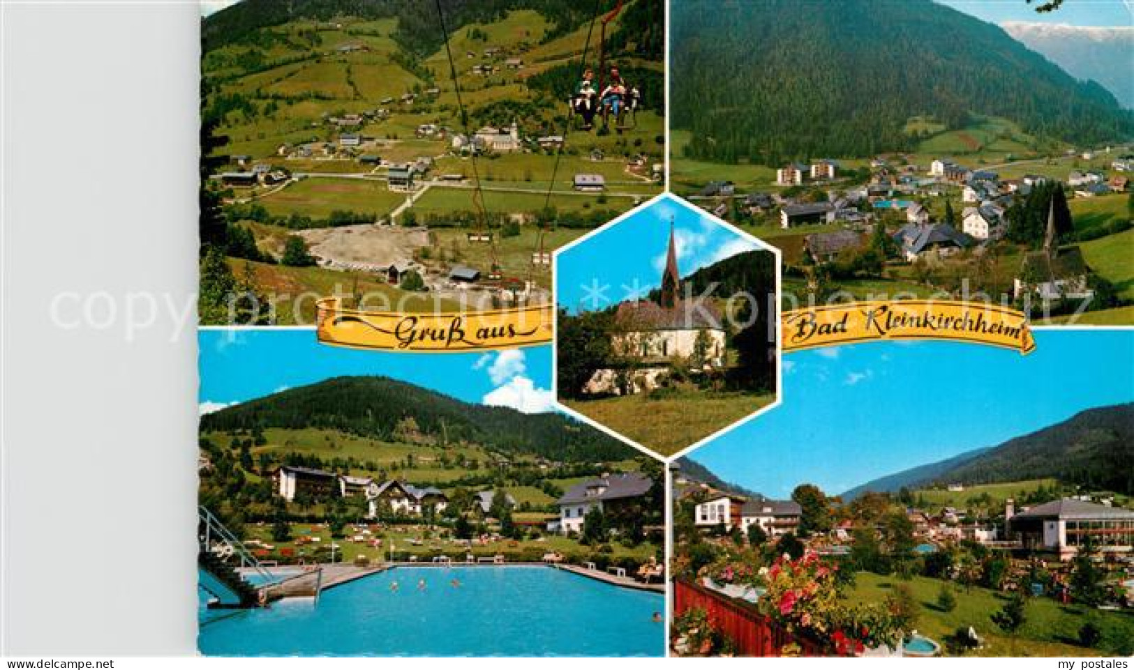 73000901 Bad Kleinkirchheim Kaernten Seilbahn Fliegeraufnahme Schwimmbad Park  K - Andere & Zonder Classificatie