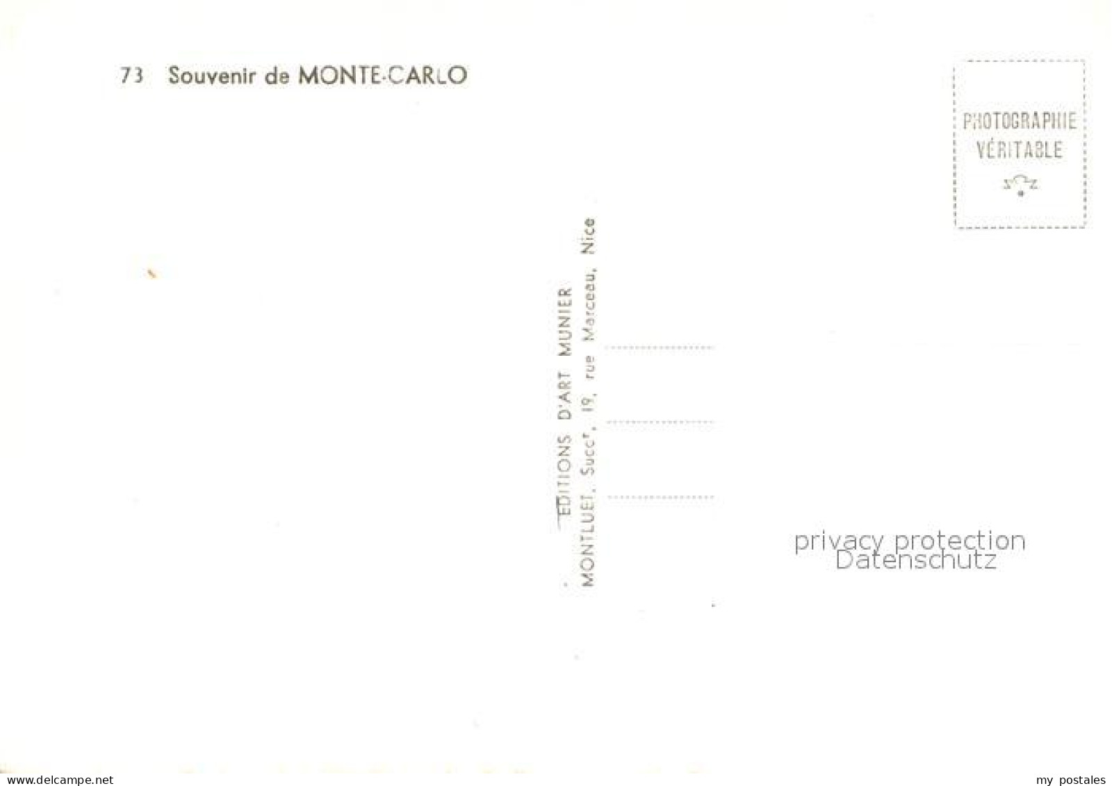 73000821 Monte-Carlo Panoramen  Monte-Carlo - Andere & Zonder Classificatie