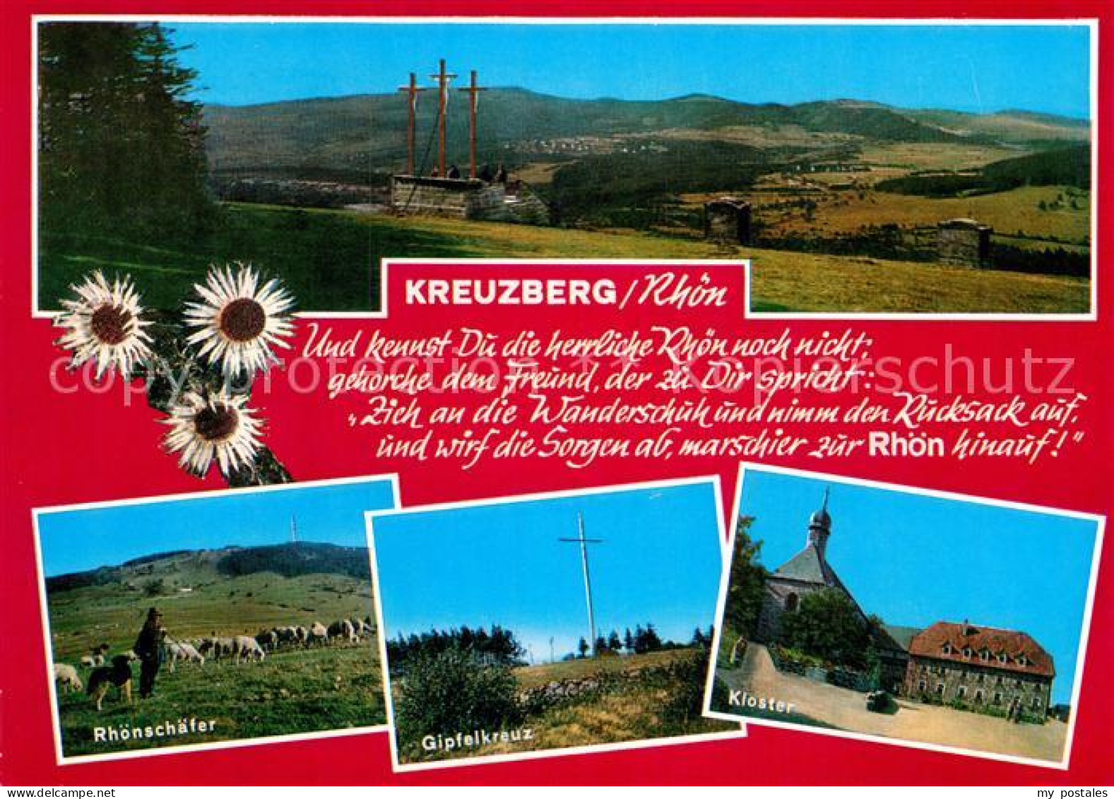 72999612 Kreuzberg Rhoen Panorama Rhoenschaefer Gipfelkreuz Kloster Kreuzberg Rh - Other & Unclassified