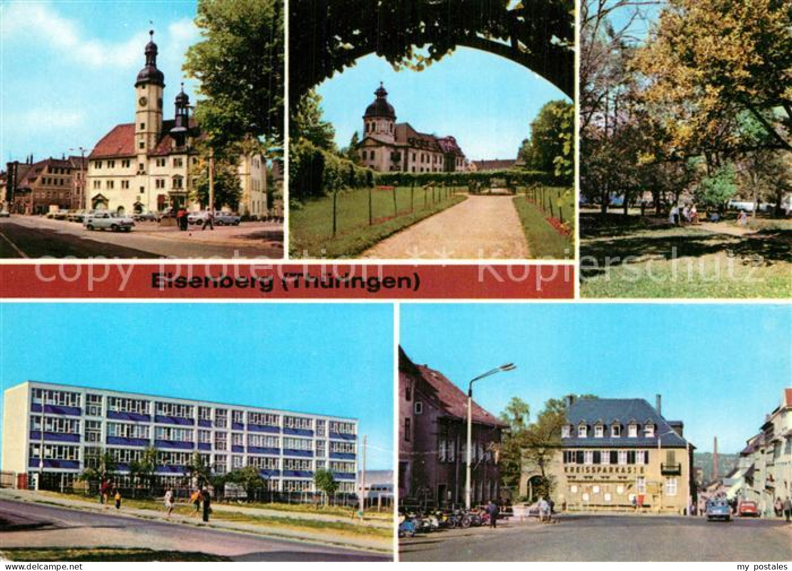 72996294 Eisenberg Thueringen Rathaus Schlossgarten Park Des Friedens Neue Schul - Eisenberg