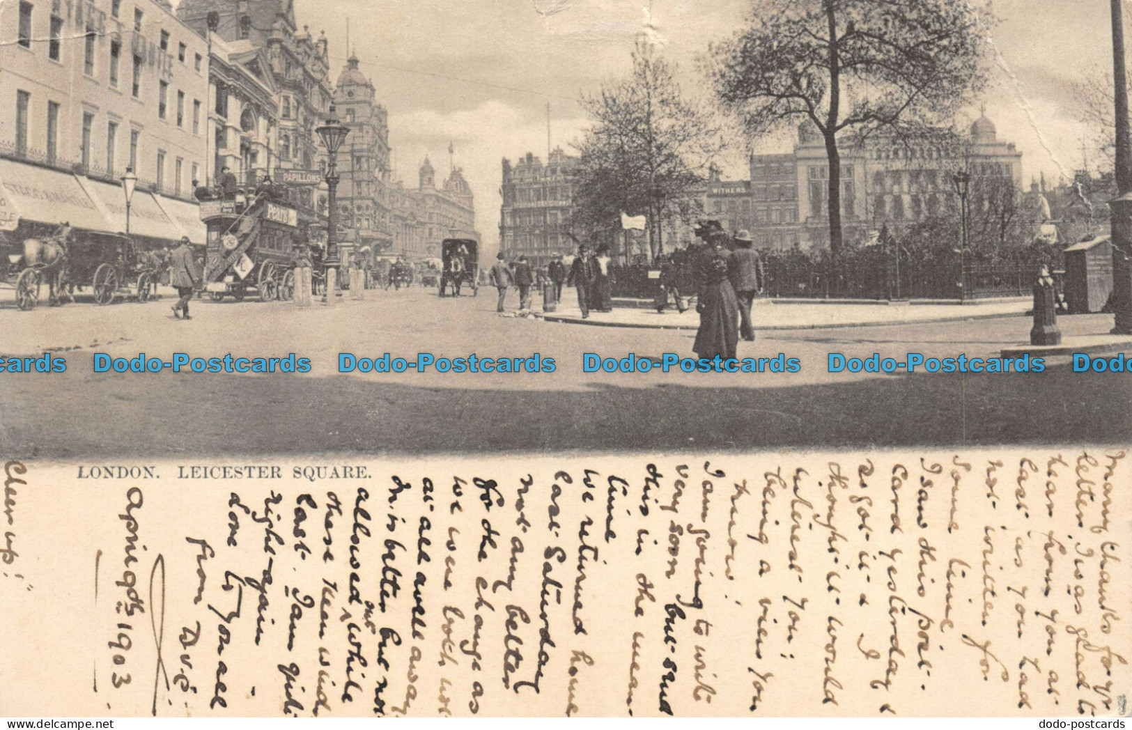 R077737 London. Leicester Square. Tuck. County Postcard No. 3280. 1903 - Otros & Sin Clasificación