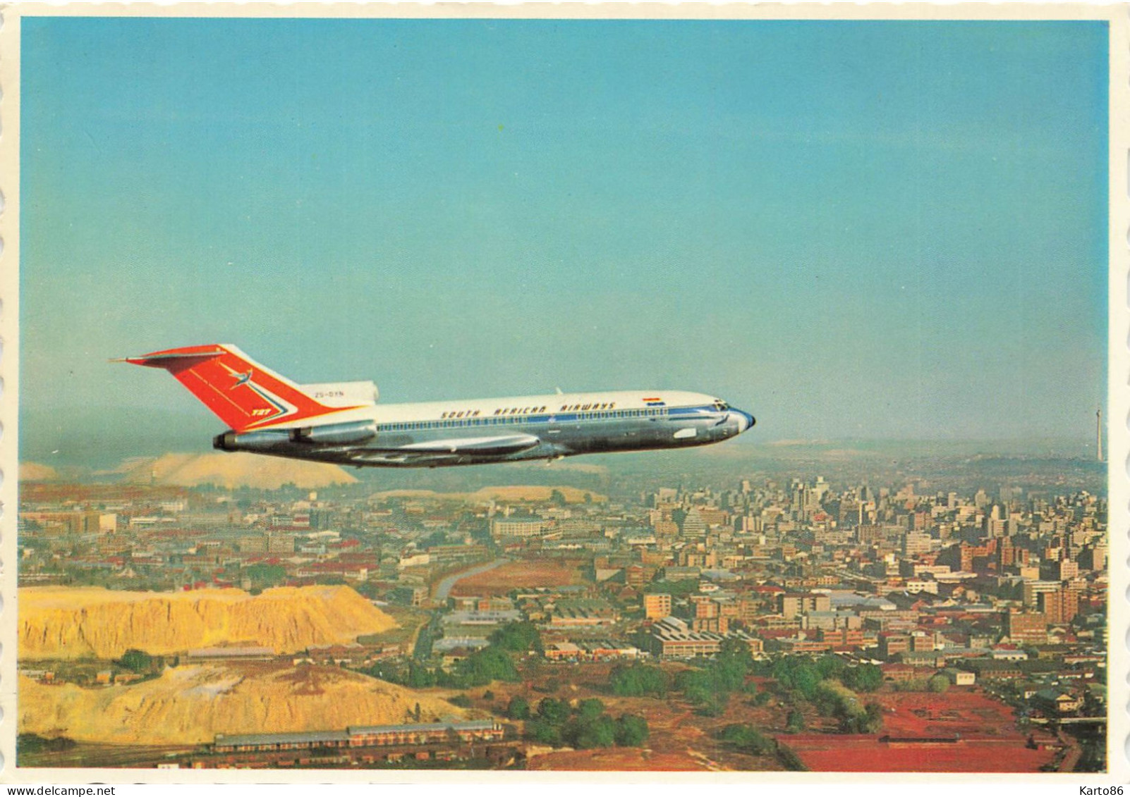 Aviation * Avion Boeing 727 Over Johannesburg South Africa * SOUTH AFRICA AIRWAYS - Sonstige & Ohne Zuordnung