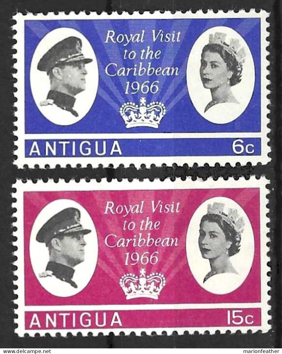 ANTIGUA...QUEEN ELIZABETH II...(1952-22..)...." 1966.."....OMNIBUS.....ROYAL VISIT..., SET OF 2.....MH... - 1960-1981 Ministerial Government