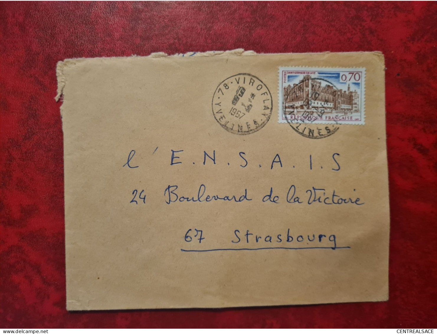 LETTRE VIROFLAY 1967 POUR STRASBOURG ENSAIS - Andere & Zonder Classificatie