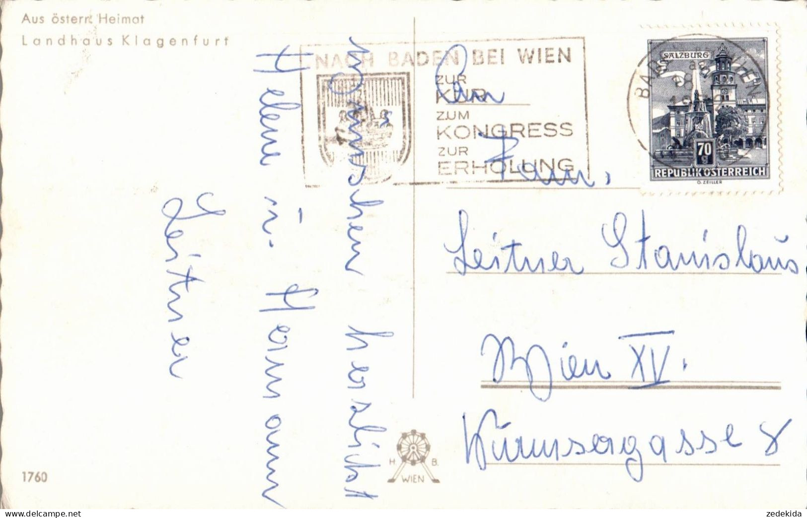 H2172 - Glückwunschkarte Weihnachten - Landhaus Klagenfurt Engel Angel - Other & Unclassified