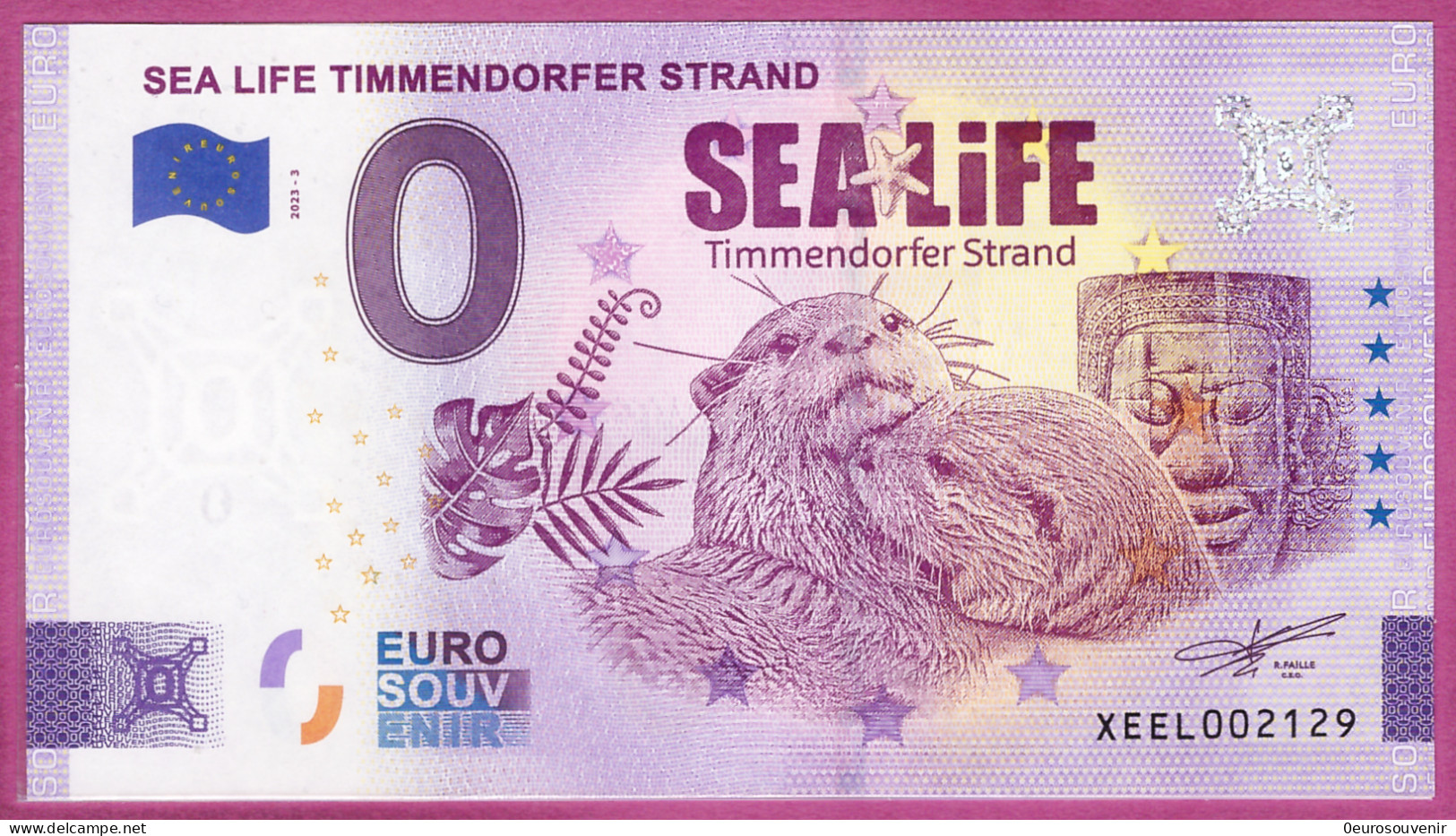 0-Euro XEEL 2023-3 SEA LIFE TIMMENDORFER STRAND - OTTER - Private Proofs / Unofficial