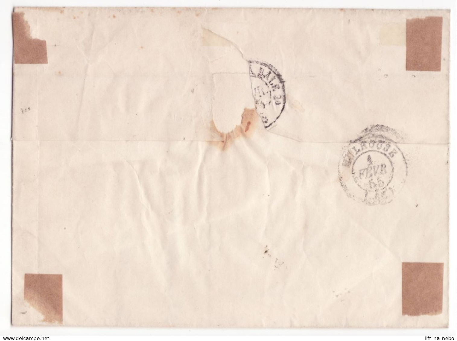 FRANCE 1853-1860 Stamp 20c Bleu YT N°14 On The Cover - 1853-1860 Napoléon III