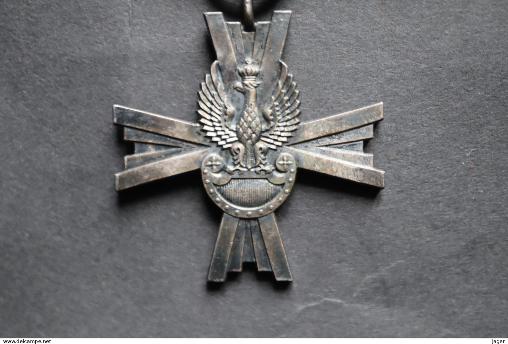 Médaille Ancienne POLOGNE Croix Du Combattant à L'étranger Barrette Falaise Chambois 1939 1945 Poland - Sonstige & Ohne Zuordnung