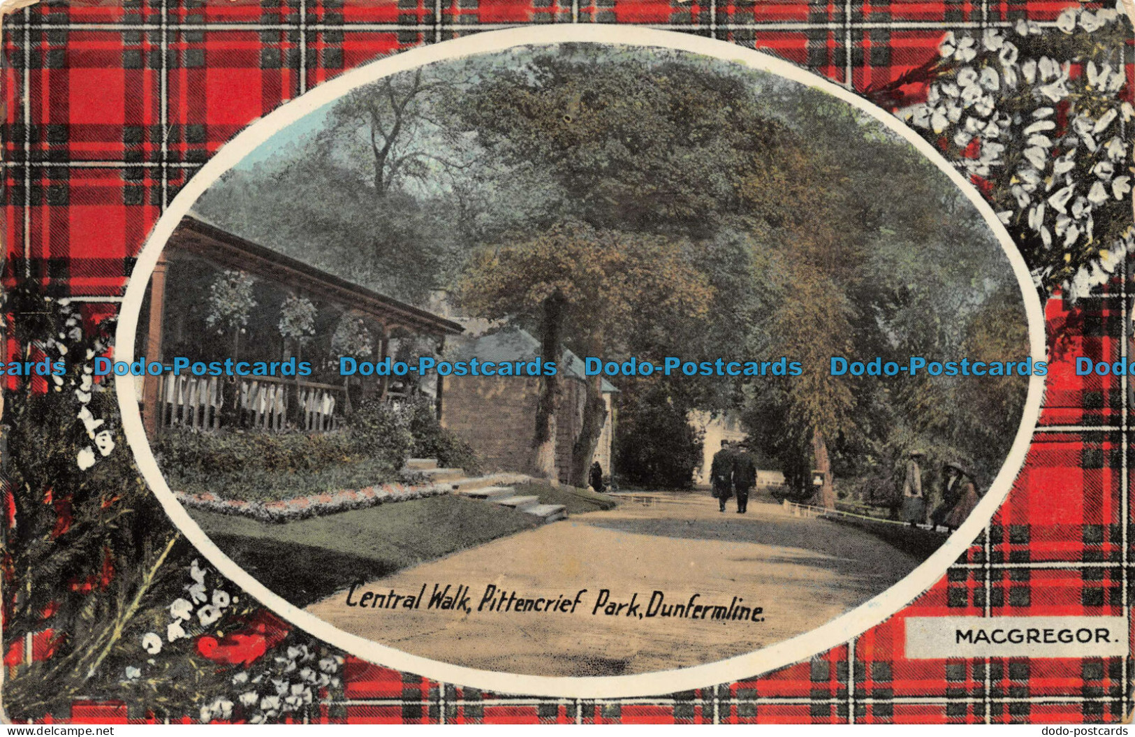 R077936 Central Walk. Pittencrief Park. Dunfermline. Macgregor. Tartan Series No - World