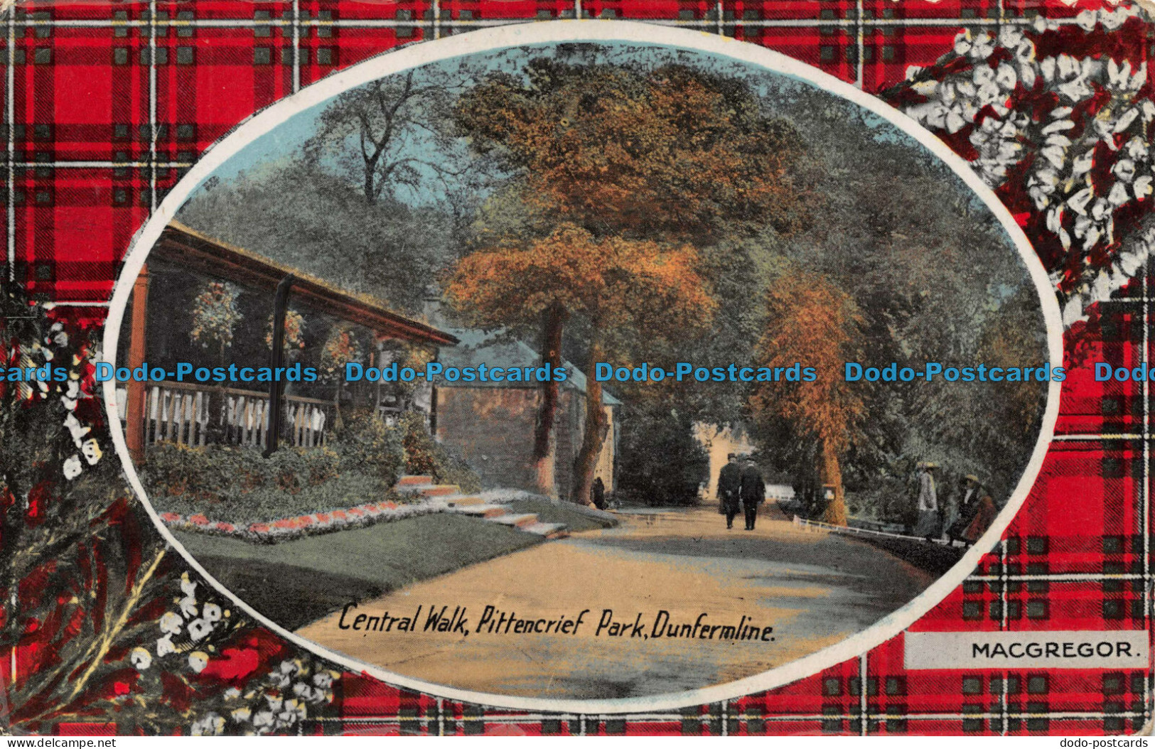 R077943 Central Walk. Pittencrief Park. Dunfermline. Macgregor. Tartan Series No - World