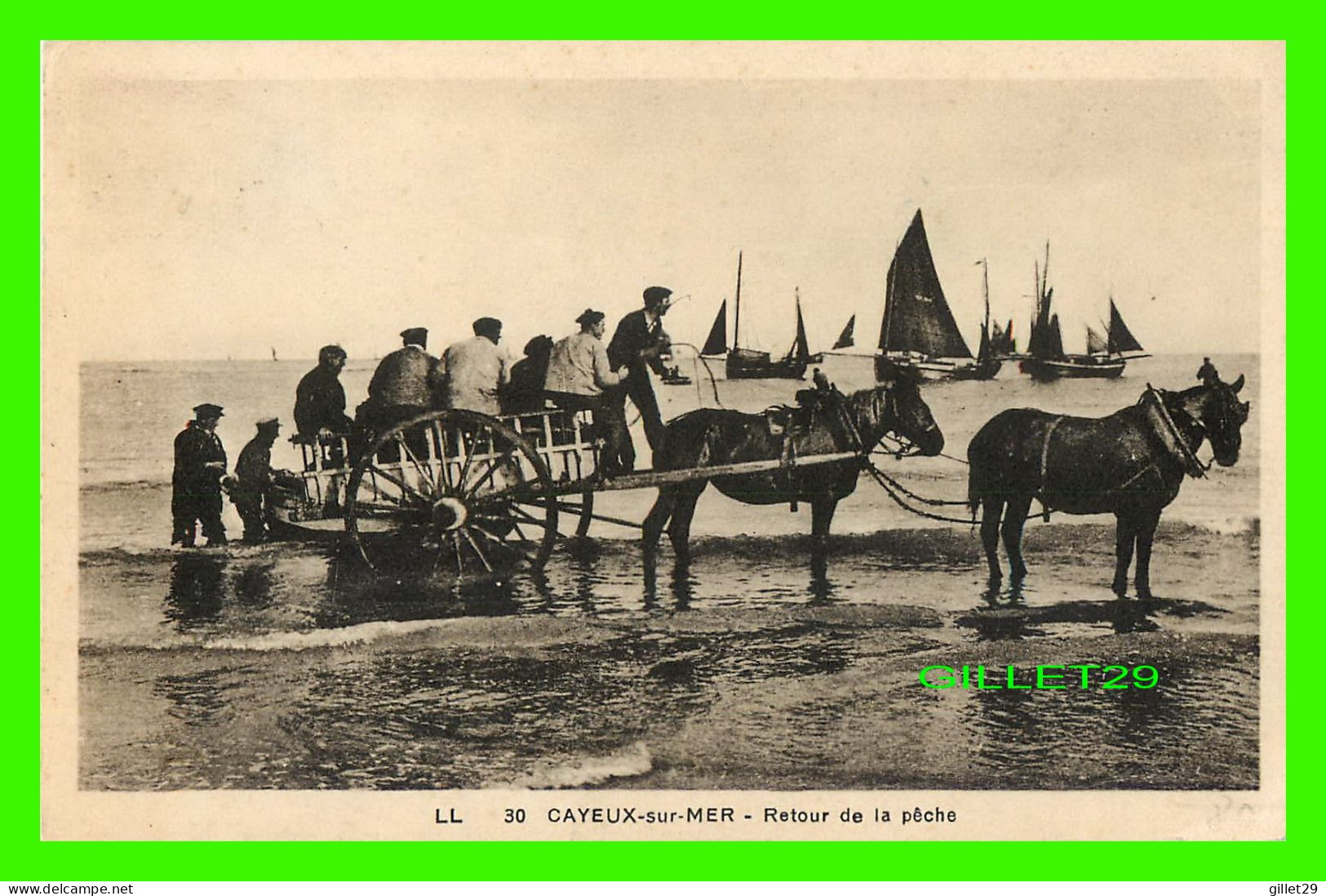 CAYEUX-sur-MER (80) - RETOUR DE LA PĈHE - ANIMÉE DE PRSONNAGES - CIRCULÉE 1909 - EDITION GALERIE MODERNES - - Cayeux Sur Mer