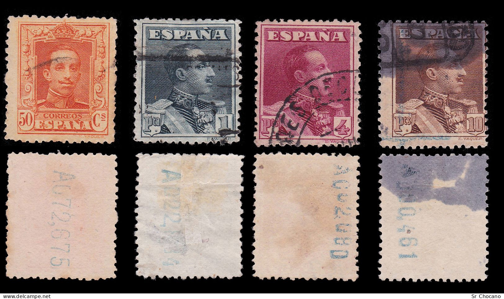 España. ALFONSO XIII. 1922-30.SERIE.Usado.Edifil 310-317A - Used Stamps