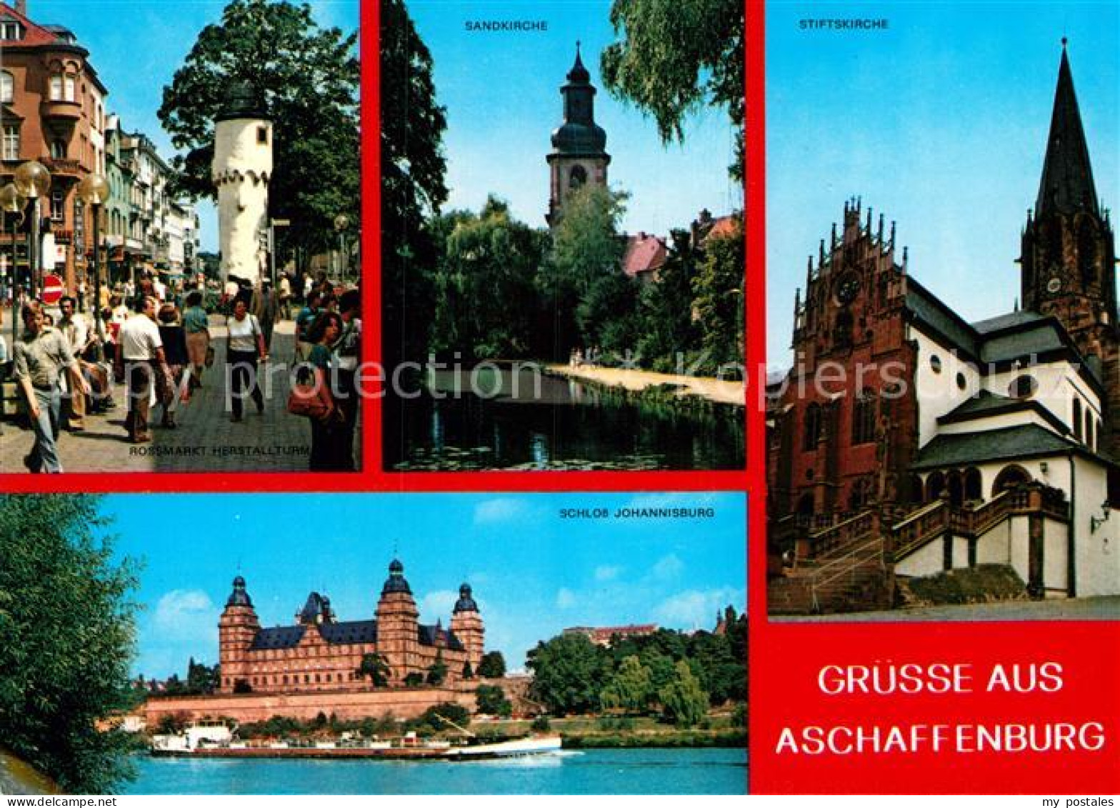 72993681 Aschaffenburg Main Stiftskirche Sandkirche Rossmarkt Schloss Johannisbu - Aschaffenburg