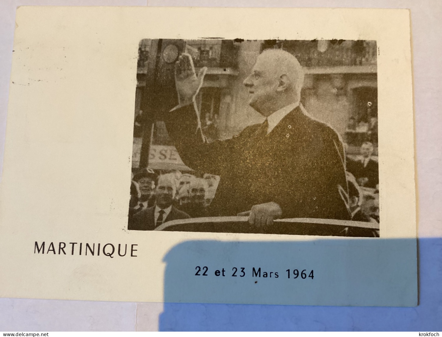 Voyage Général De Gaulle - Martinique 03.1964 - Fort-de-France - 2 Scansion - Briefe U. Dokumente