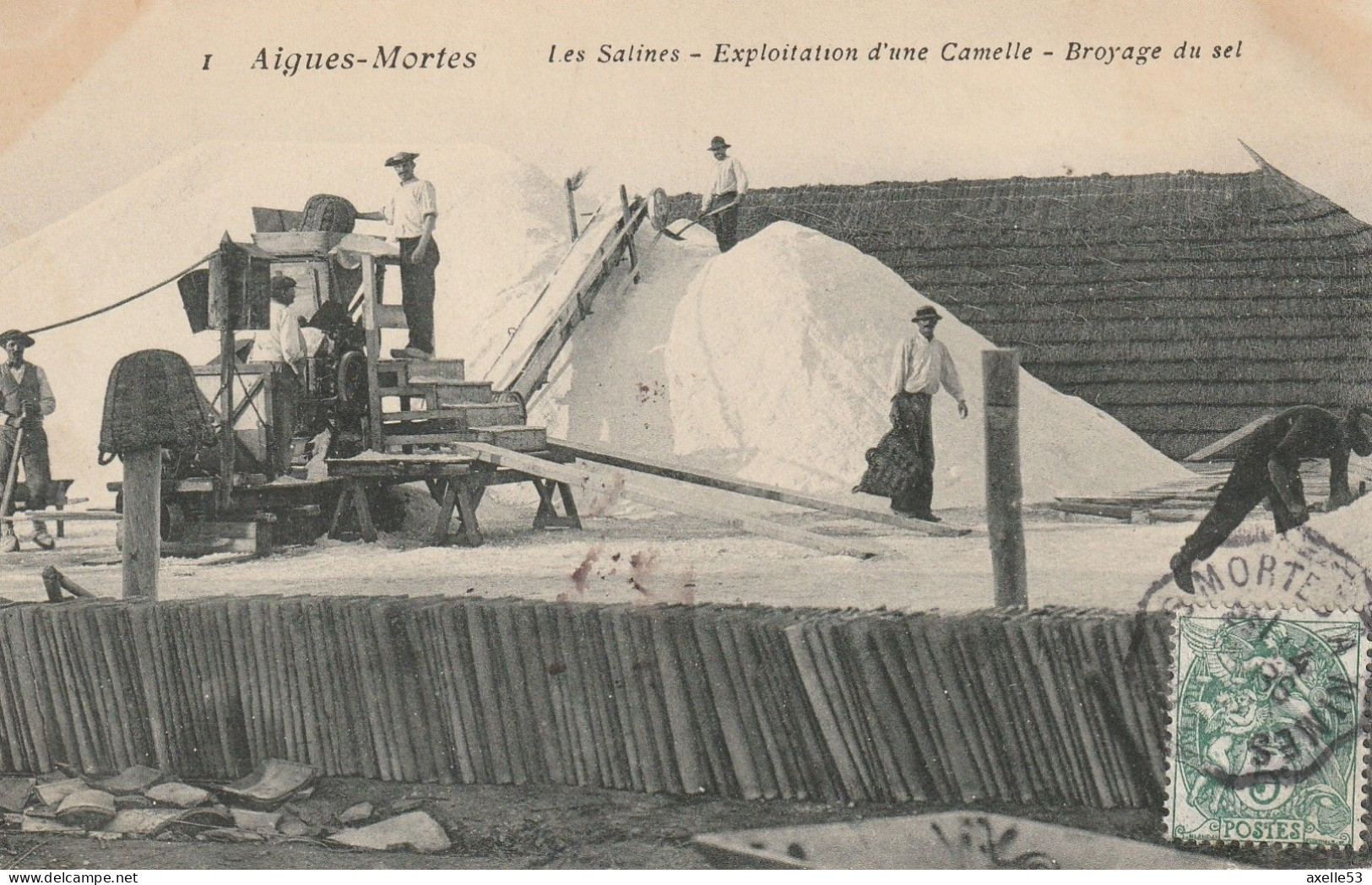 Aigues-Mortes 30 (10469) Les Salines - Exploitations D'Une Camelle - Broyage Du Sel - Aigues-Mortes