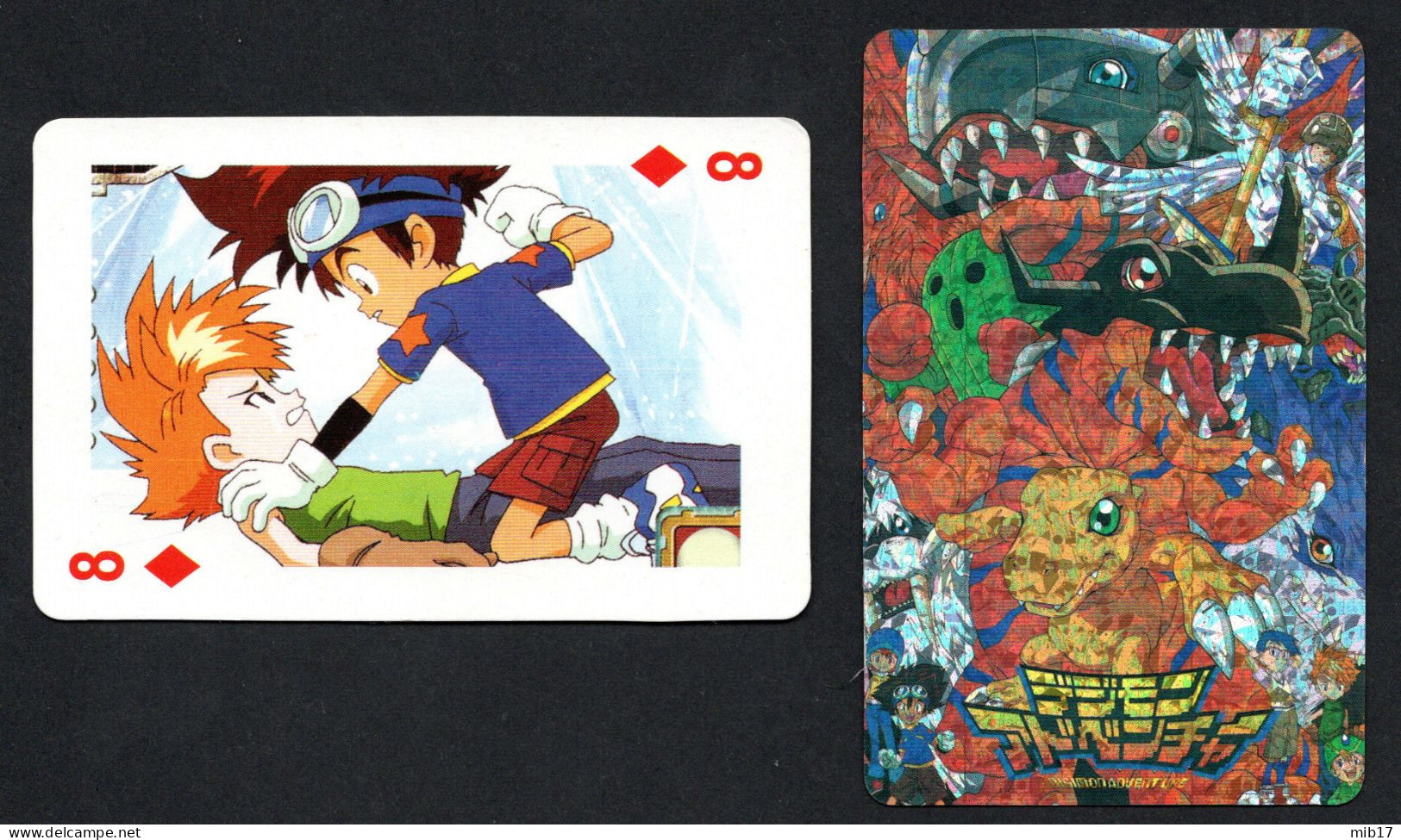 Jeu De Cartes DIGIMON ADVENTURE - MANGA - 52 Cartes Dos Brillant Avec Boîte Plastique - Kartenspiele (traditionell)