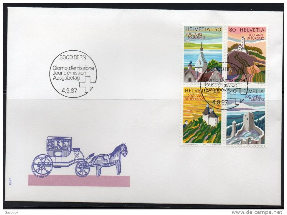 Suisse - FDC - 1987 - 200 Ans De Tourisme - FDC