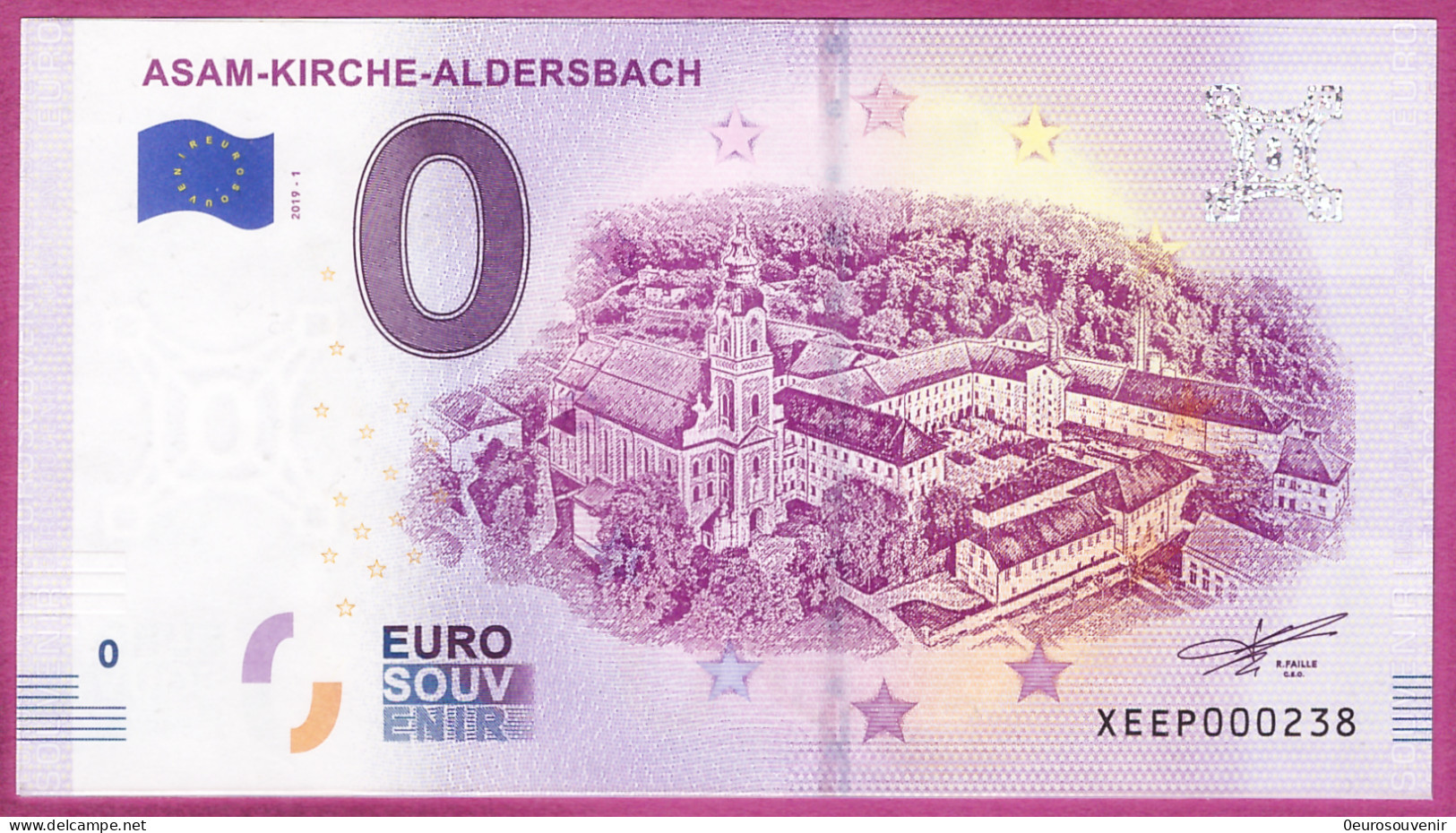 0-Euro XEEP 2019-1 ASAM-KIRCHE-ALDERSBACH - Essais Privés / Non-officiels