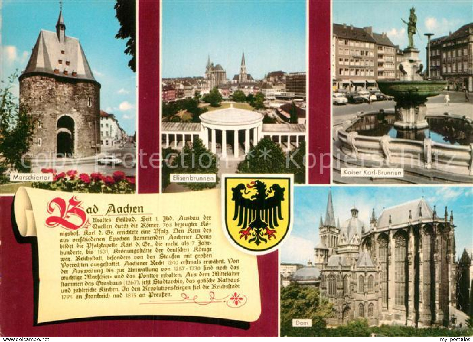 72991573 Aachen Marschiertor Elisenbrunnen Kaiser Karl Brunnen Dom Aachen - Aken