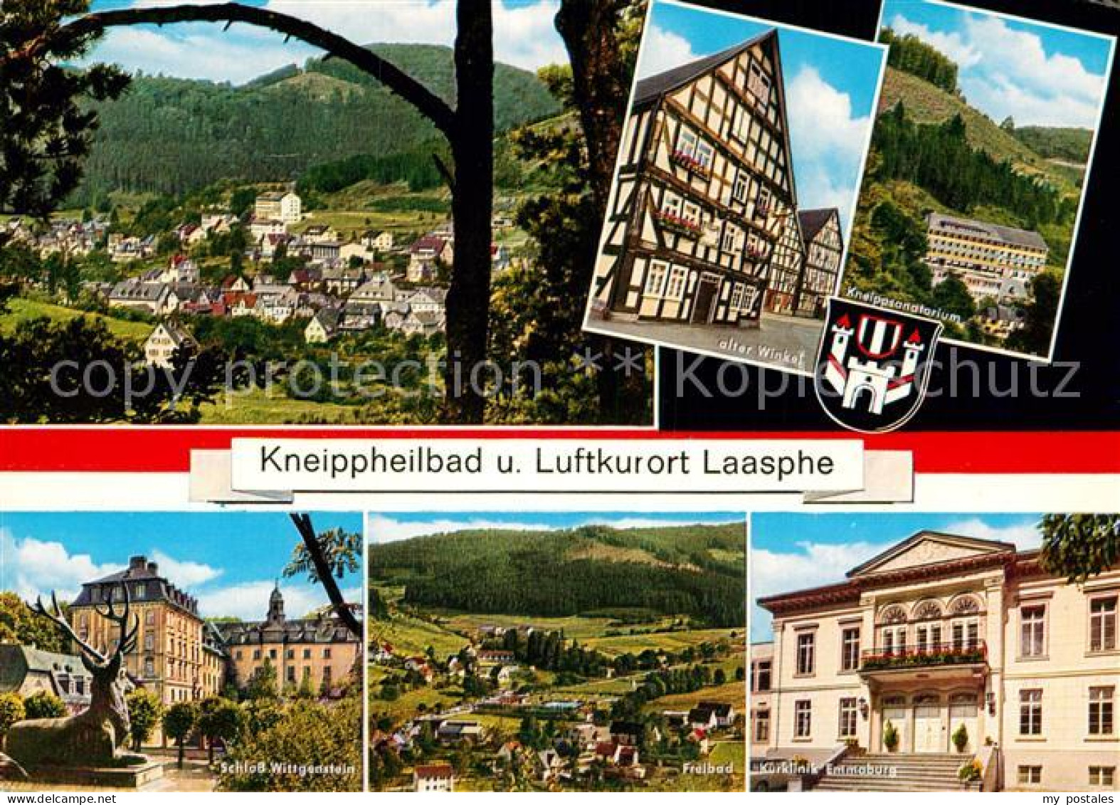 72991541 Laasphe Bad Kneippsanatorium Alter-Winkel Schloss-Wittgenstein Freibad  - Bad Laasphe