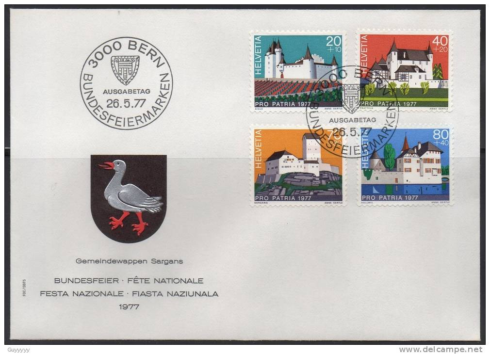 Suisse FDC 1977 Fête Nationale 1977 - FDC