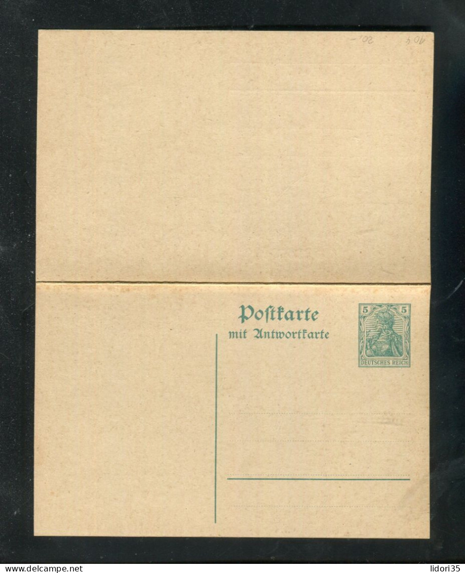 "DEUTSCHES REICH" 1915, Postkarte Mit Antwortkarte Mi. P 104 ** (L1254) - Cartes Postales