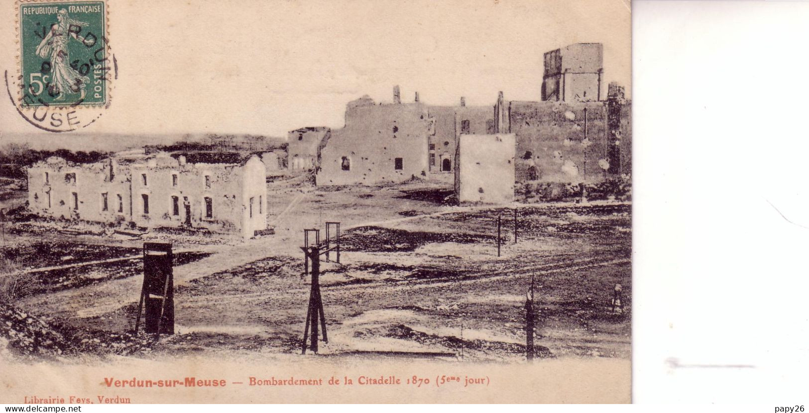 Cpa  Verdun Sur Meuse Bombardement De La Citadelle - Verdun