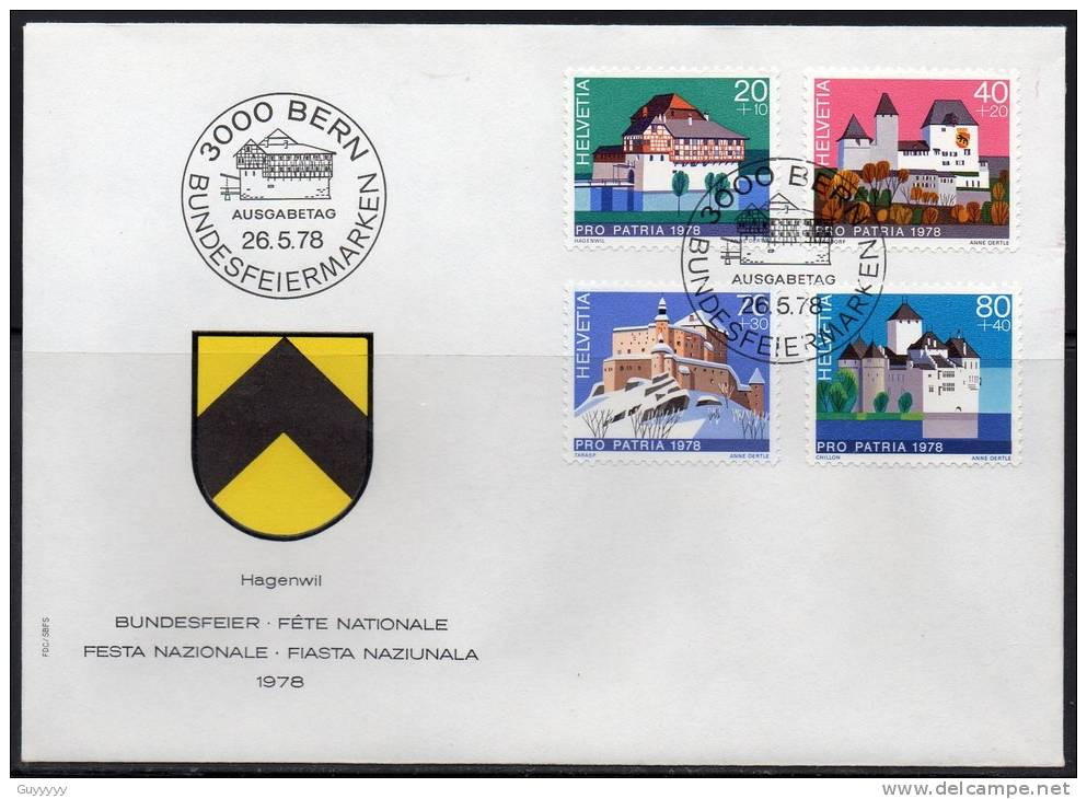Suisse - FDC - 1978 - Fête Nationale - FDC