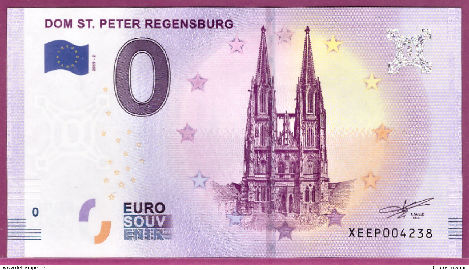0-Euro XEEP 2019-2 DOM ST. PETER REGENSBURG - Essais Privés / Non-officiels