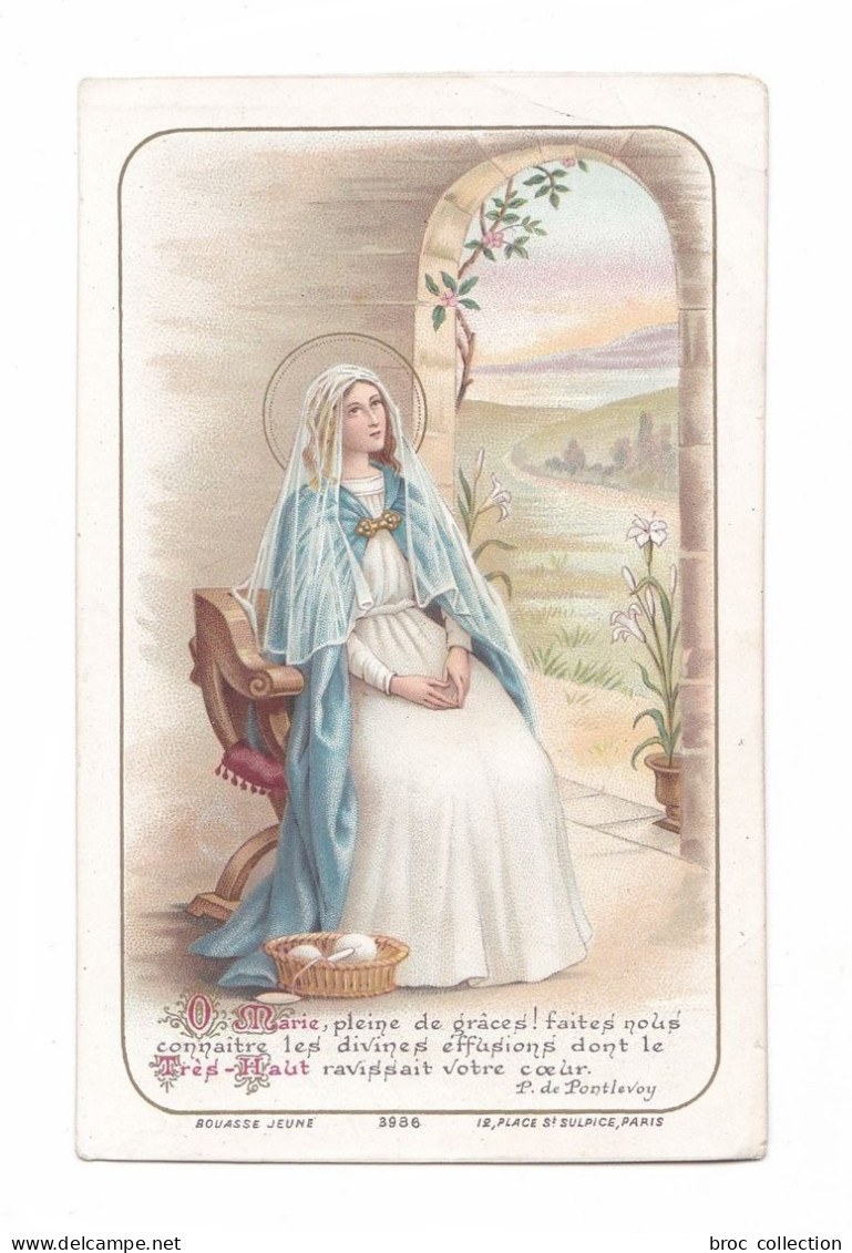 Ô Marie, Pleine De Grâces, Citations P. De Pontlevoy Et Abbé Perreyve, éd. Bouasse Jeune 3986 - Images Religieuses