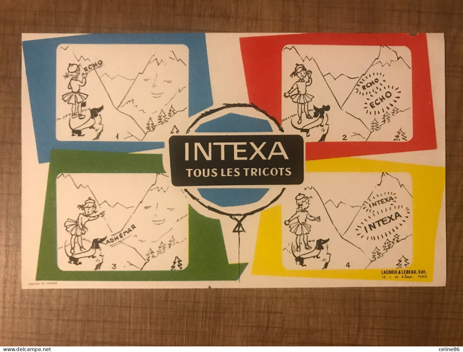 Buvard INTEXA Tous Les Tricots - Textilos & Vestidos