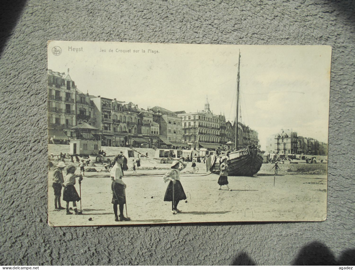 Cpa Heist  Heyst Jeu De Croquet Sur La Plage 1910 - Heist